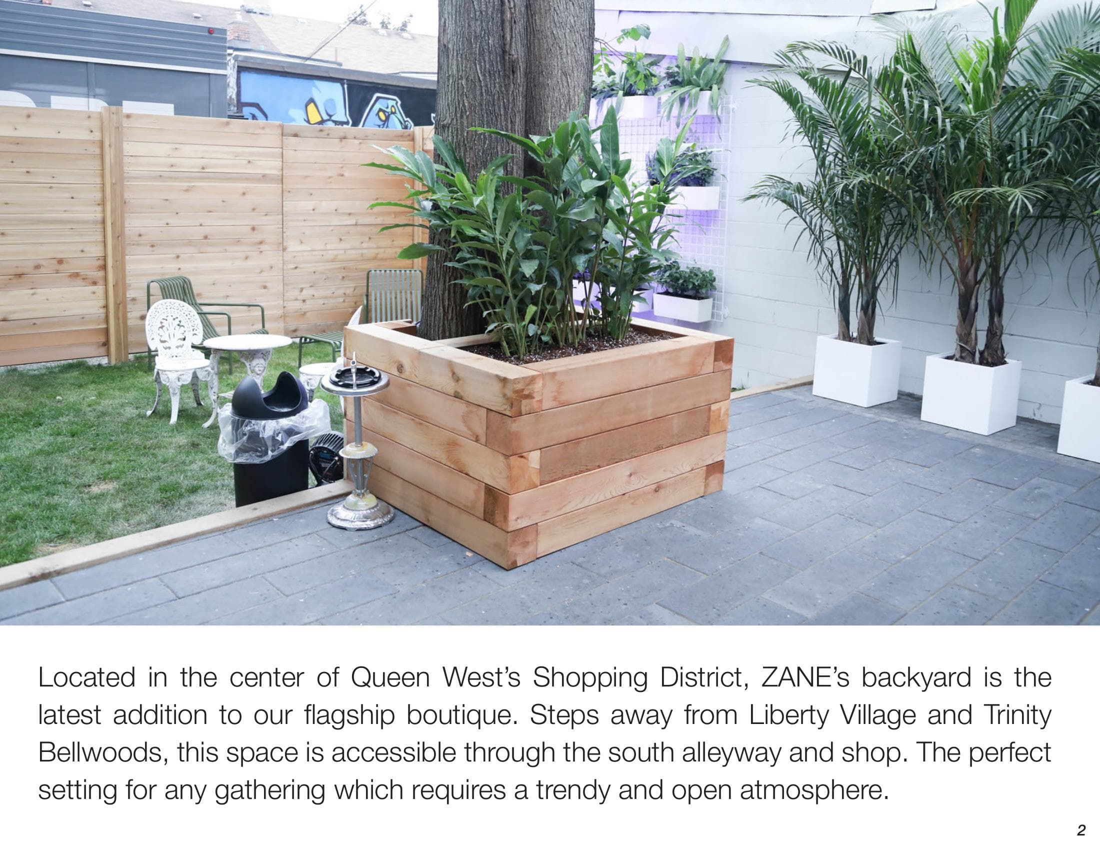 ZANE Backyard — 753B Queen Street West event space