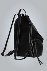 Julian | Jumbo Backpack | Black Shellac | Black Leather