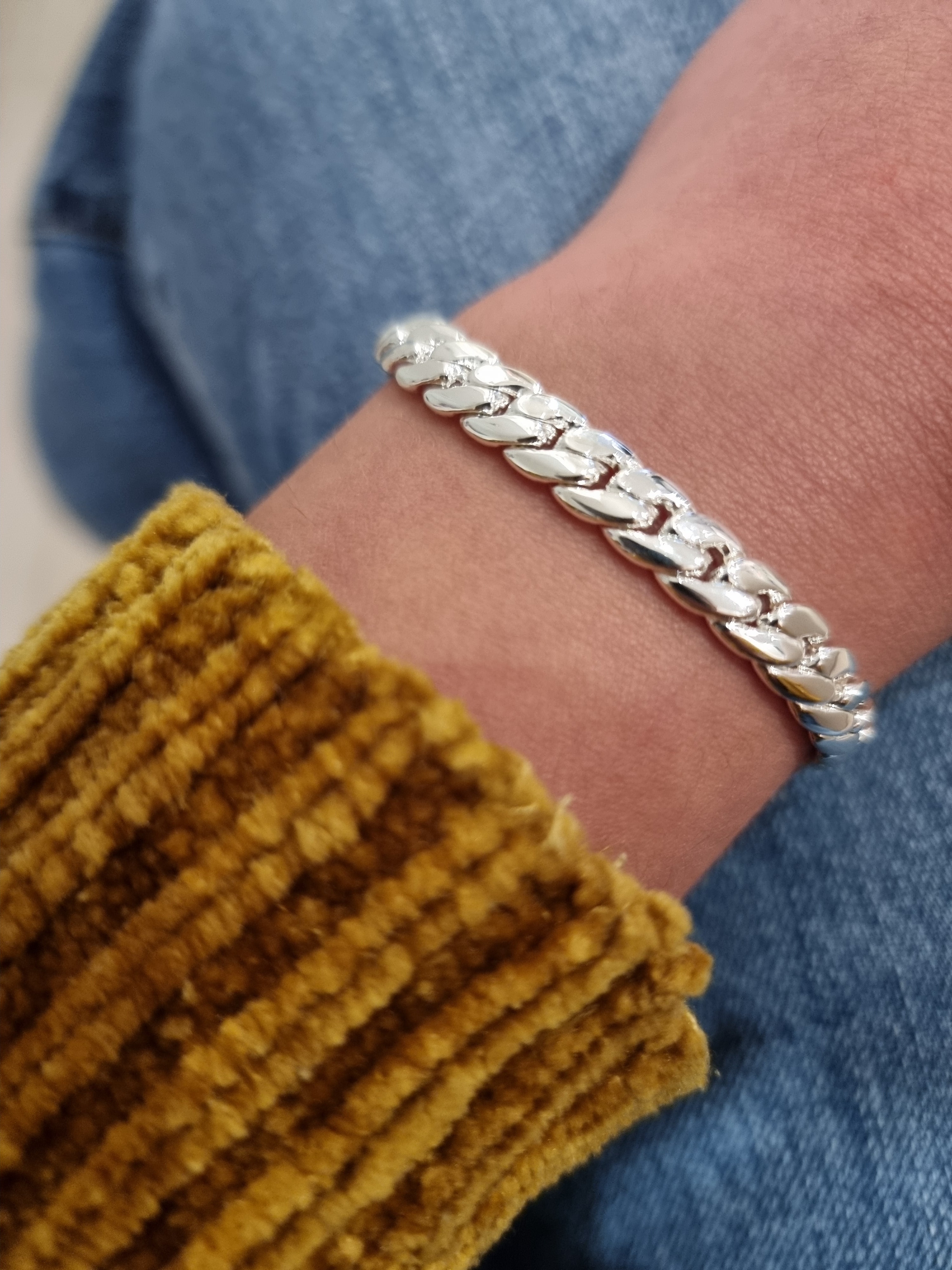 Biggie Chain Bracelet | Silver Dipped