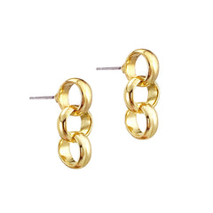 Axel Chainlink Studs | 14k Gold Dipped