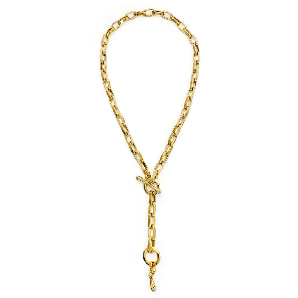 Chainlink Lariat | Convertible | 14k Gold Dipped