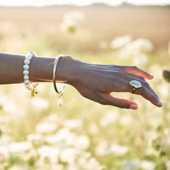 Paloma Pearl Bracelet | 14k Gold Dipped