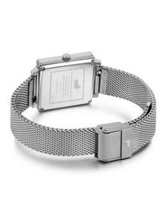Norse | 34mm | Polished Silver : White | Silver Milanese