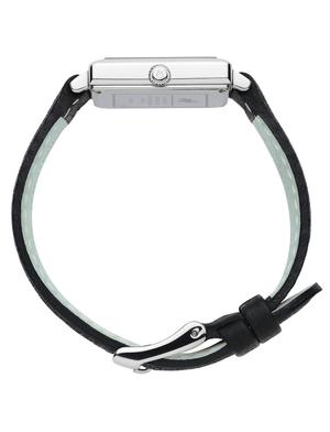 Norse | 34mm | Polished Silver : White | Black Leather