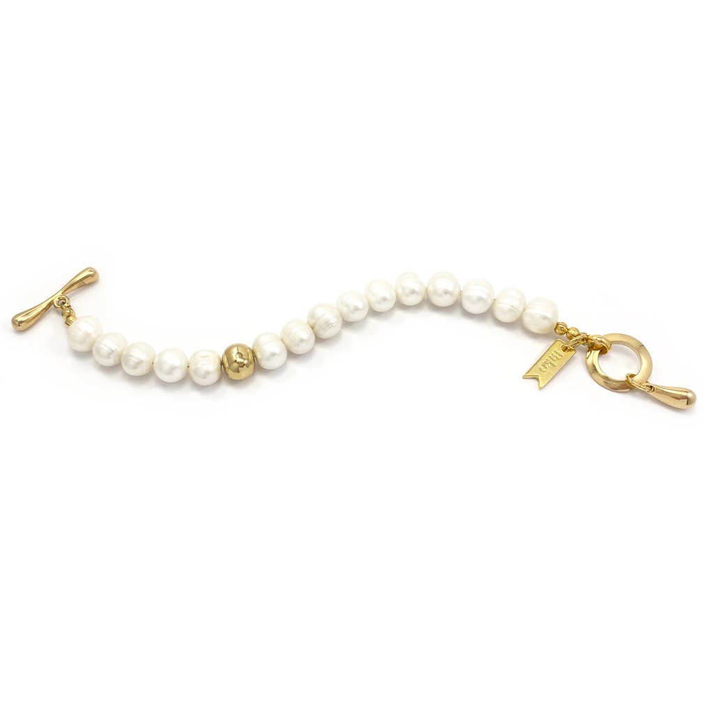 Paloma Pearl Bracelet | 14k Gold Dipped