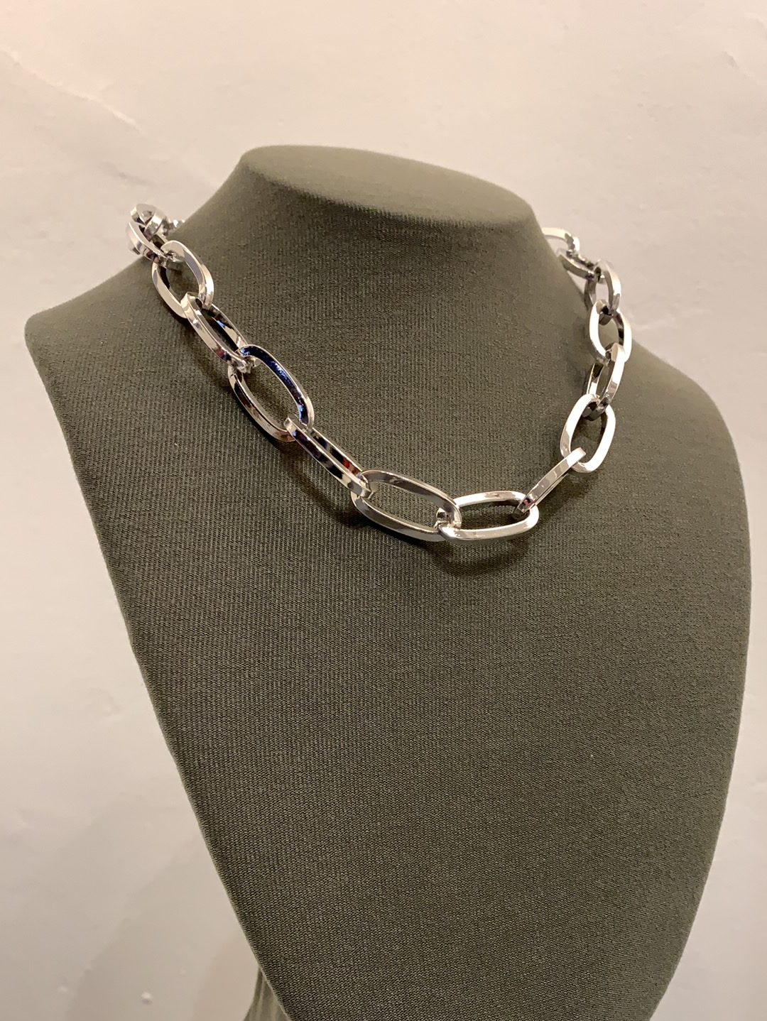 Chainlink Collar | Rhodium Dipped