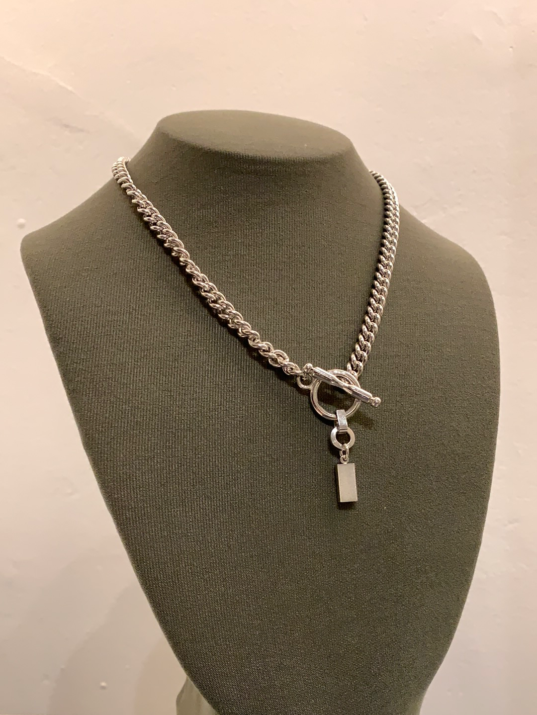 Curb Necklace | Rhodium Dipped