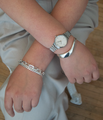 Biggie Chain Bracelet | Silver Dipped
